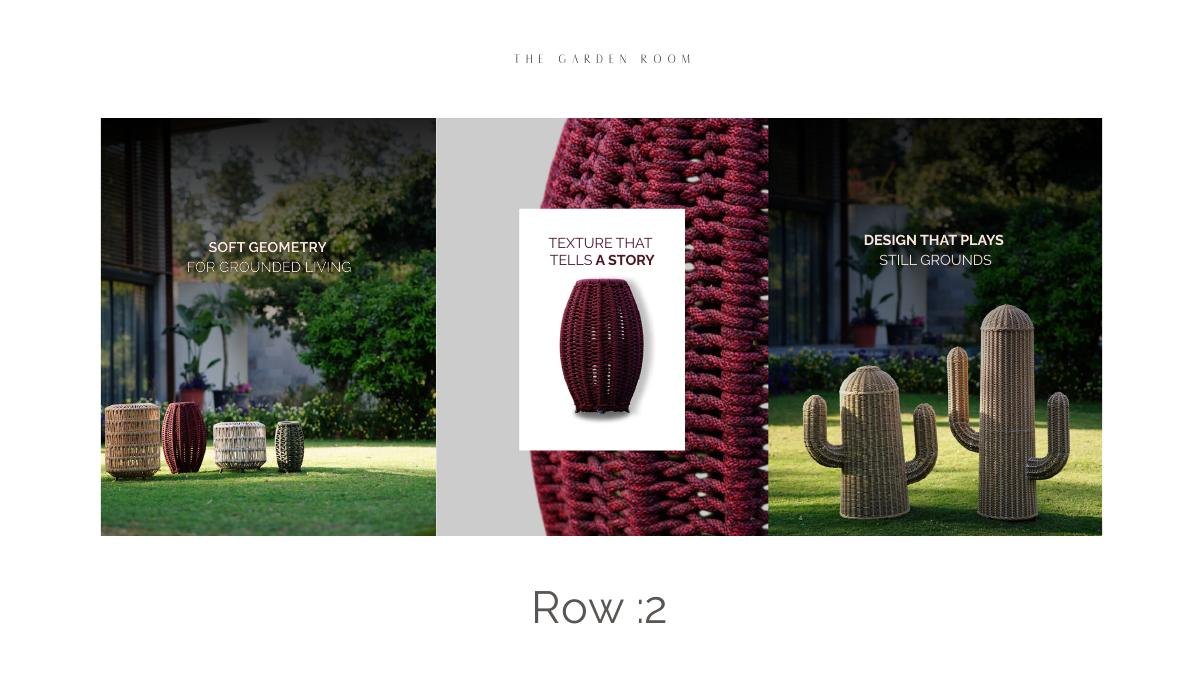 Campaign creatives on texture and colour